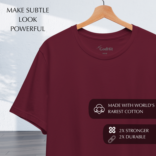 Elegant Maroon Supima T-Shirt by GodHit