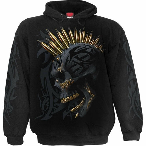 Black Gold Gothic Skull Hoodie - Unisex Streetwear for Men & Women | Winter Fashion Essential