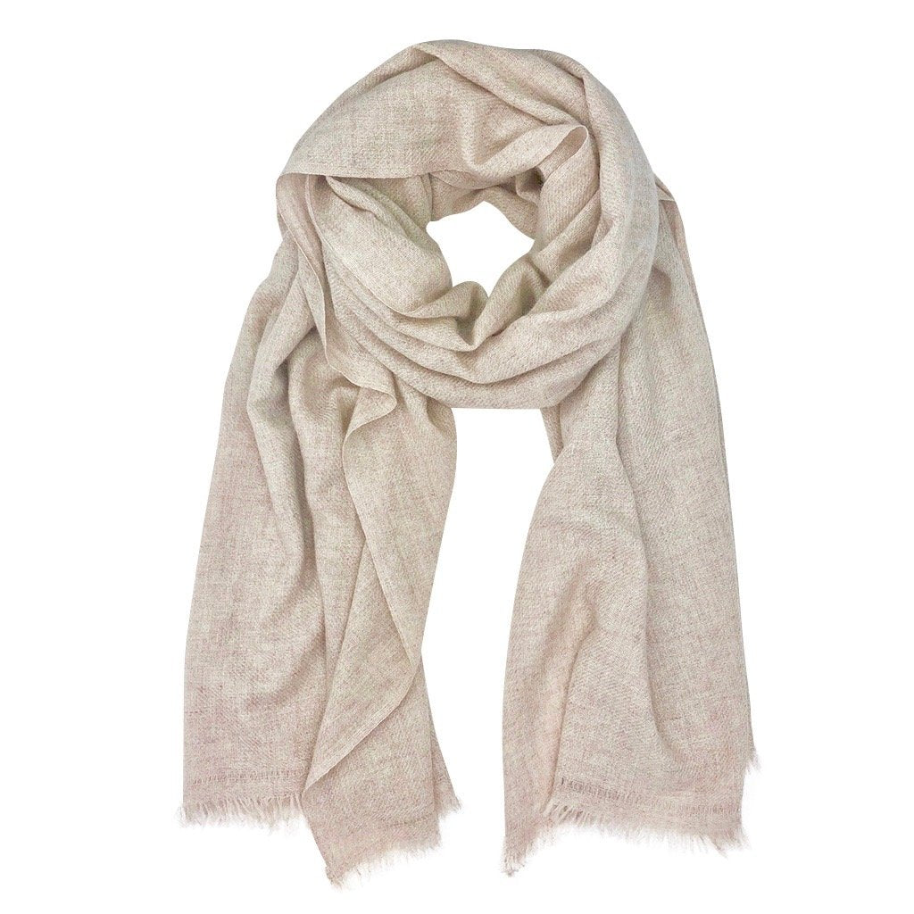 Blush Handloomed Cashmere Scarf - Luxurious Winter Wrap for Men & Women