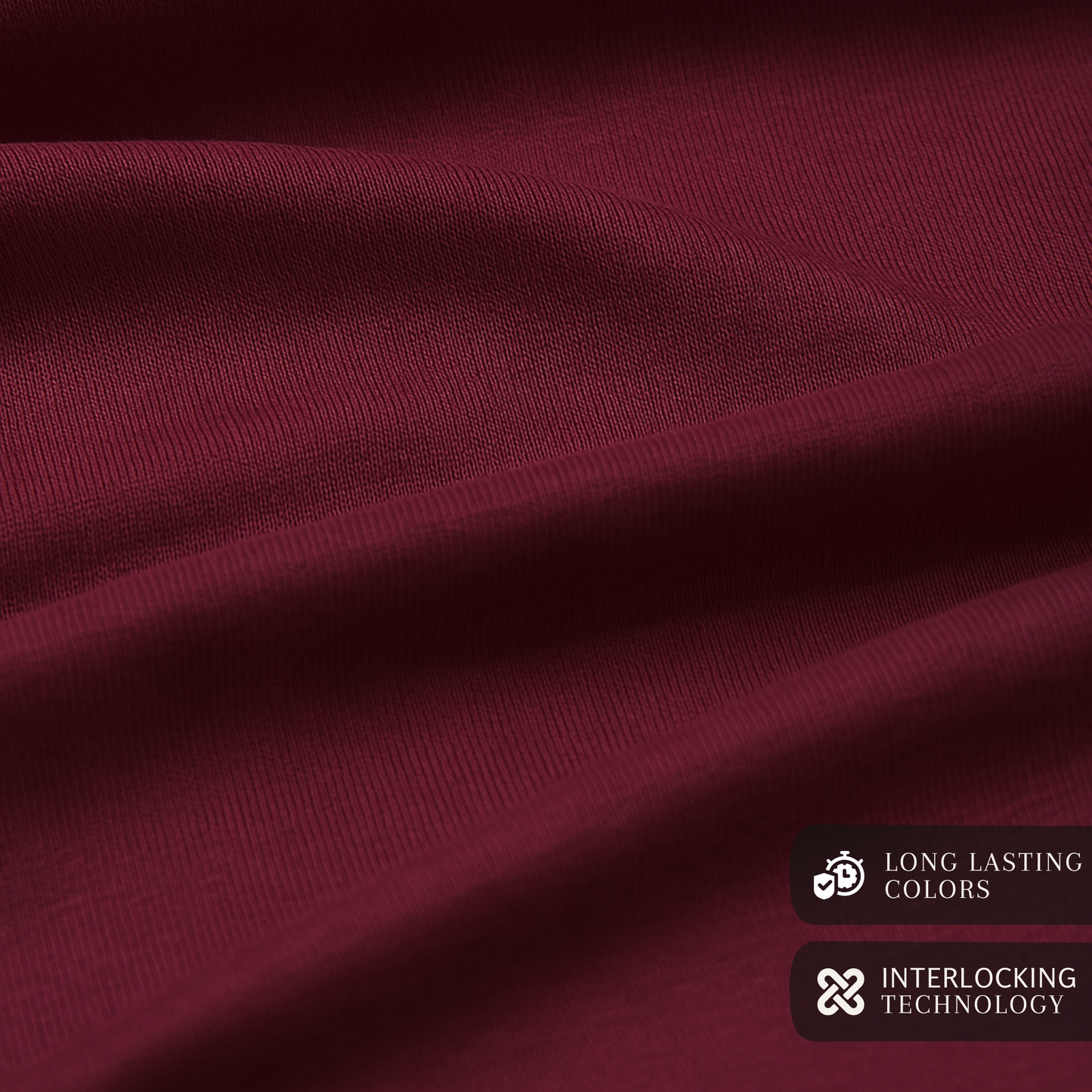 Deep Maroon Luxury Cotton Tee for Women