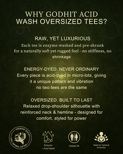 Olive Green Acid Wash Oversized T-Shirt – Unisex Cotton